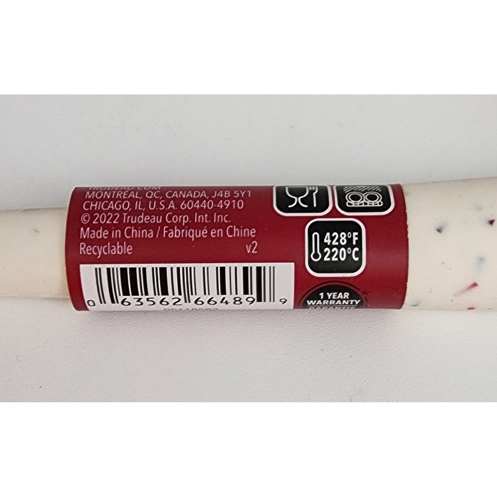 Trudeau Silicone Spatula 11 Inch White Confetti Heat Resistant BPA Free NEW - Picture 4 of 5